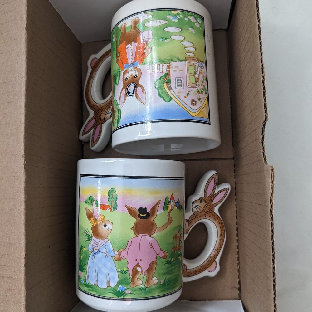 Easter egg mugs set of two.